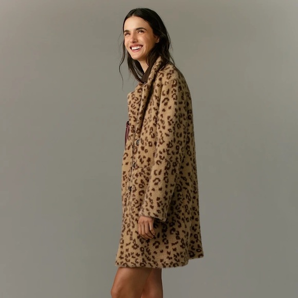 Anthropologie Sanctuary Hometown Leopard Knit Coat - Picture 4 of 11